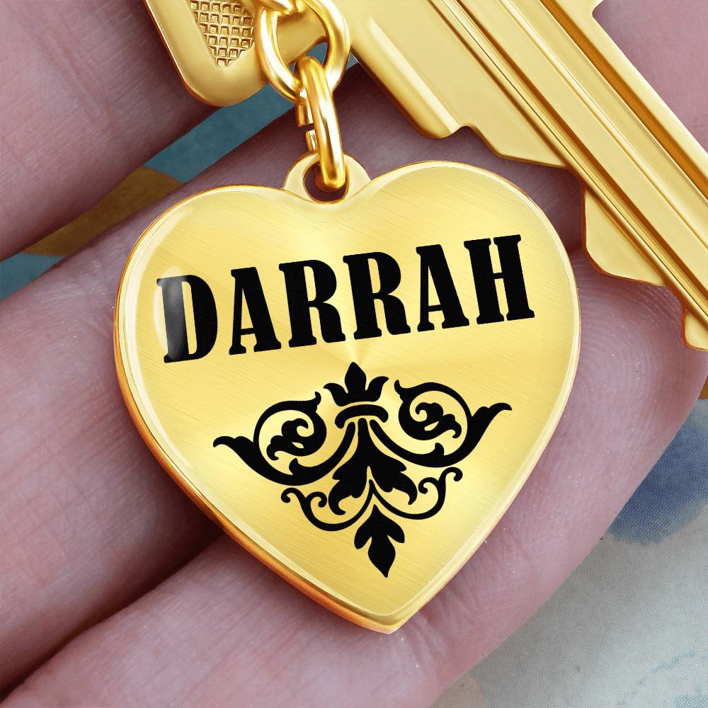 Darrah v01 - Heart Pendant Luxury Keychain