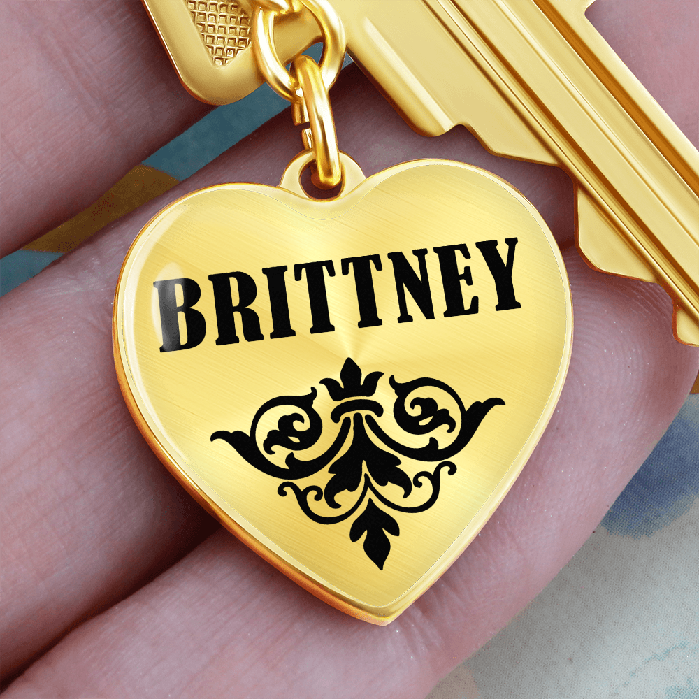 Brittney v01 - Heart Pendant Luxury Keychain
