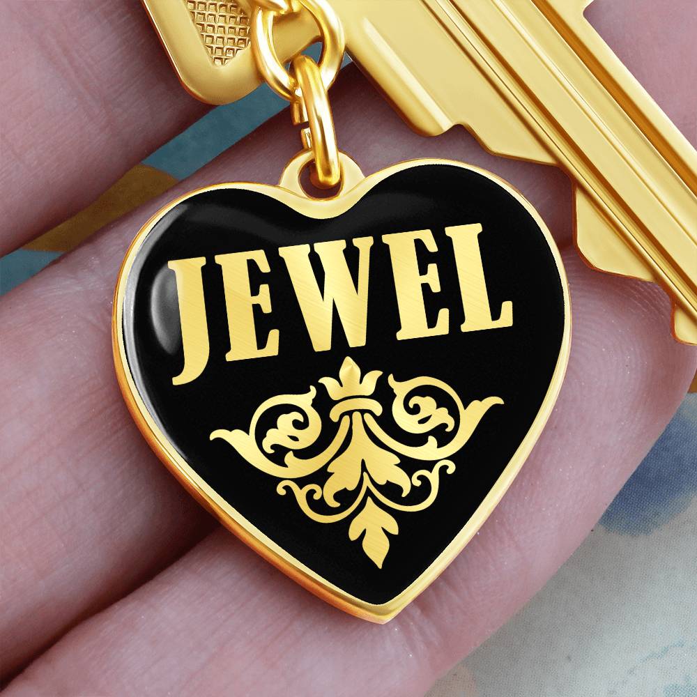 Jewel v02 - Heart Pendant Luxury Keychain