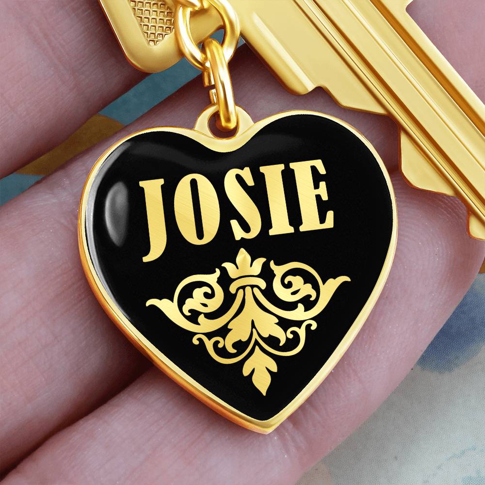 Josie v02 - Heart Pendant Luxury Keychain