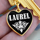 Laurel v03 - Heart Pendant Luxury Keychain