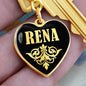 Rena v02 - Heart Pendant Luxury Keychain
