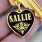 Sallie v02 - Heart Pendant Luxury Keychain