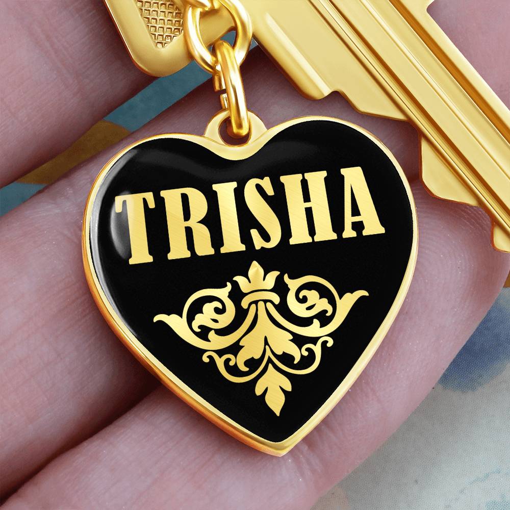 Trisha v02 - Heart Pendant Luxury Keychain