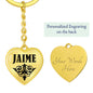 Jaime v01 - Heart Pendant Luxury Keychain