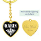 Karin v03 - Heart Pendant Luxury Keychain