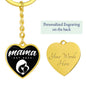 Mama, Est. 2024 v3 - Heart Pendant Luxury Keychain