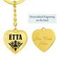 Etta v01 - Heart Pendant Luxury Keychain
