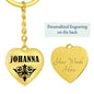 Johanna v01 - Heart Pendant Luxury Keychain
