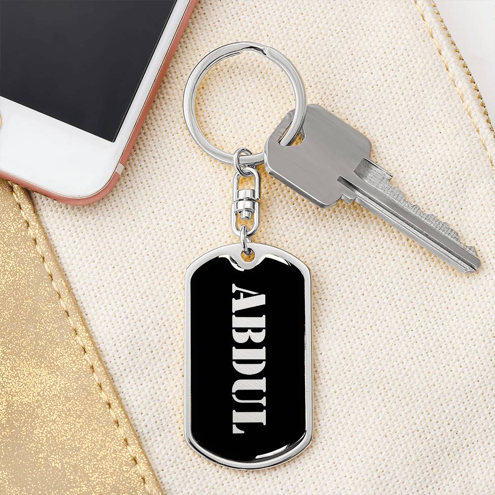 Abdul v2 - Luxury Dog Tag Keychain
