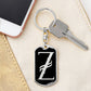 Initial Z v001-12 - Luxury Dog Tag Keychain