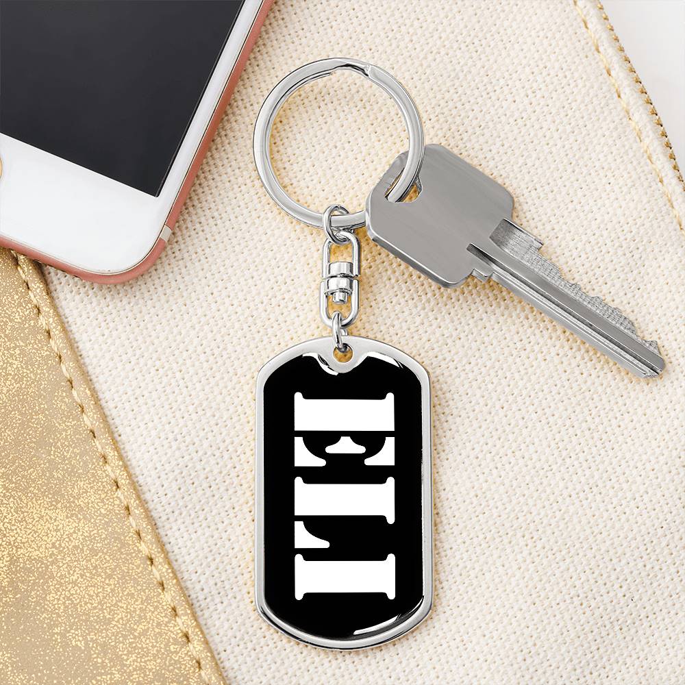Eli v2 - Luxury Dog Tag Keychain