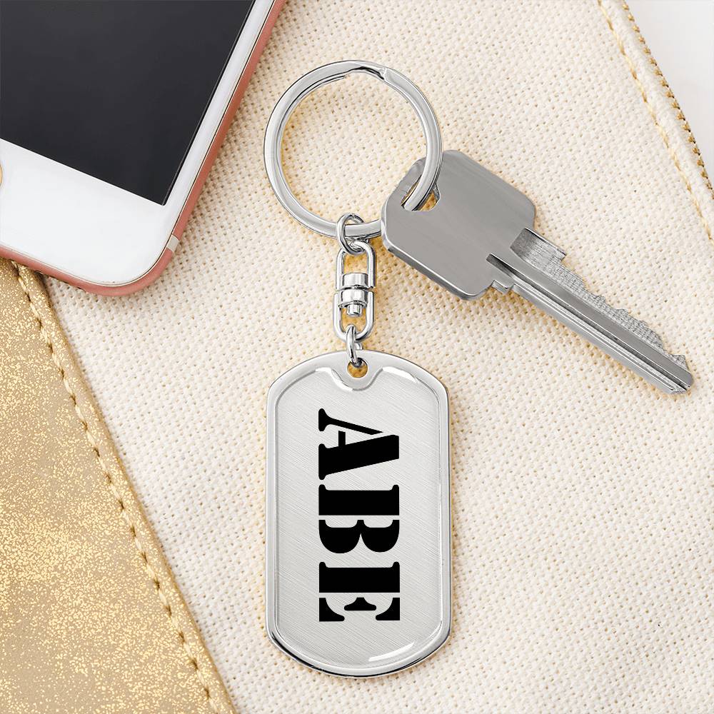 Abe - Luxury Dog Tag Keychain