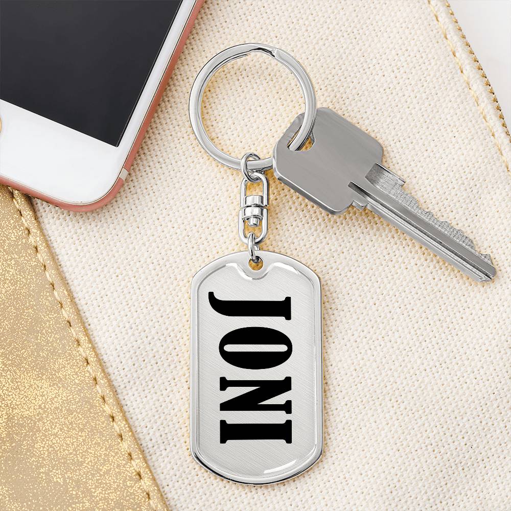 Joni v01 - Luxury Dog Tag Keychain