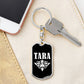 Tara v03a - Luxury Dog Tag Keychain