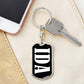Ida v01w - Luxury Dog Tag Keychain