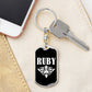 Ruby v03a - Luxury Dog Tag Keychain
