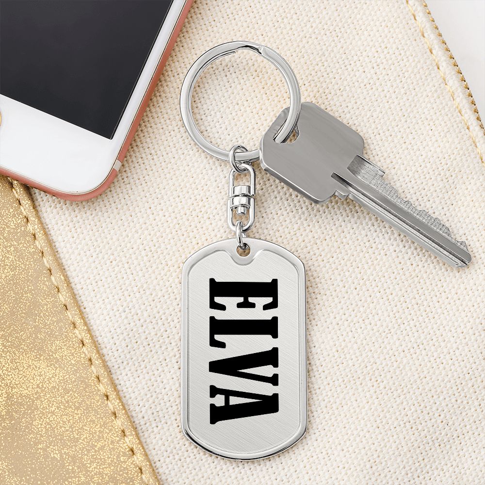 Elva v01 - Luxury Dog Tag Keychain