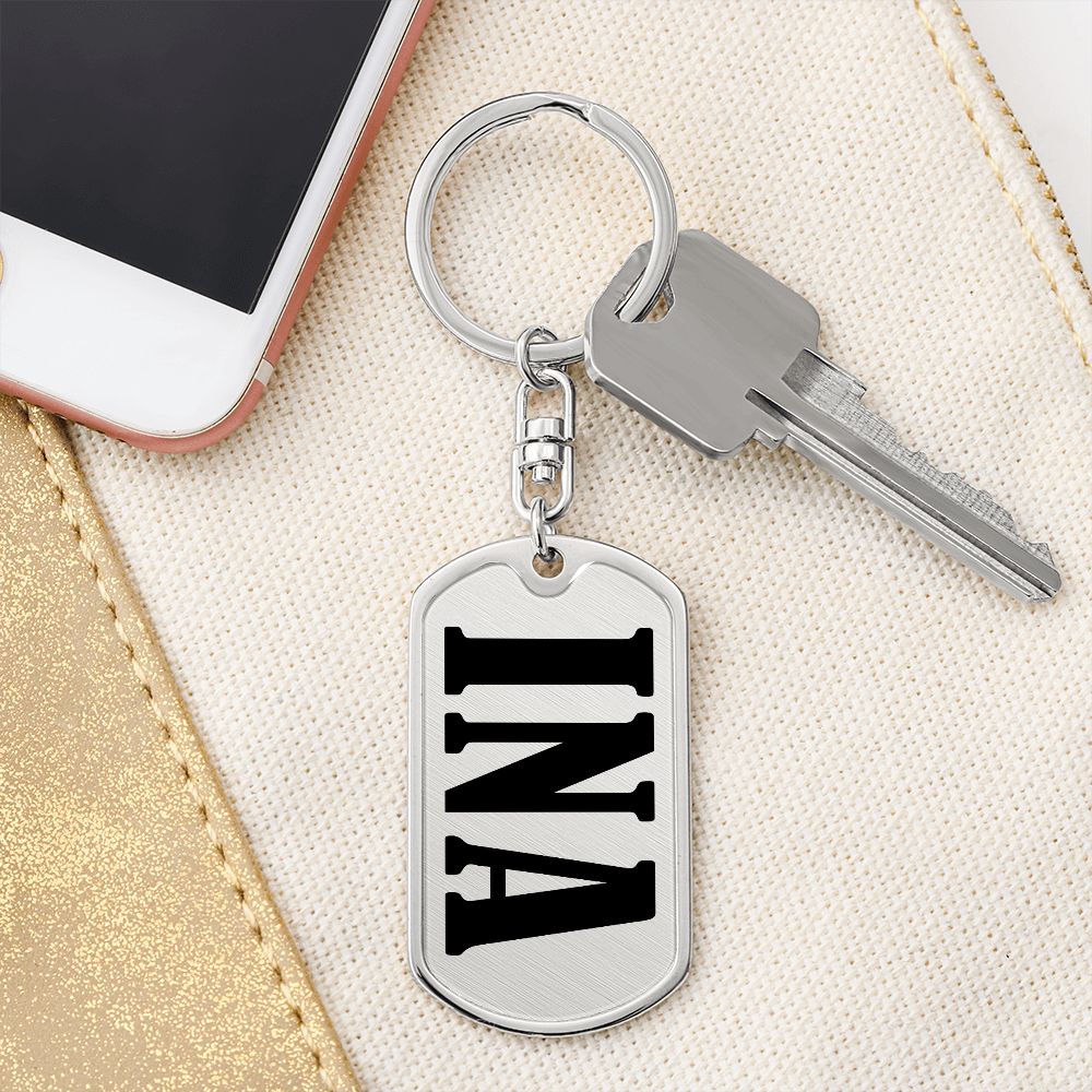 Ina v01 - Luxury Dog Tag Keychain