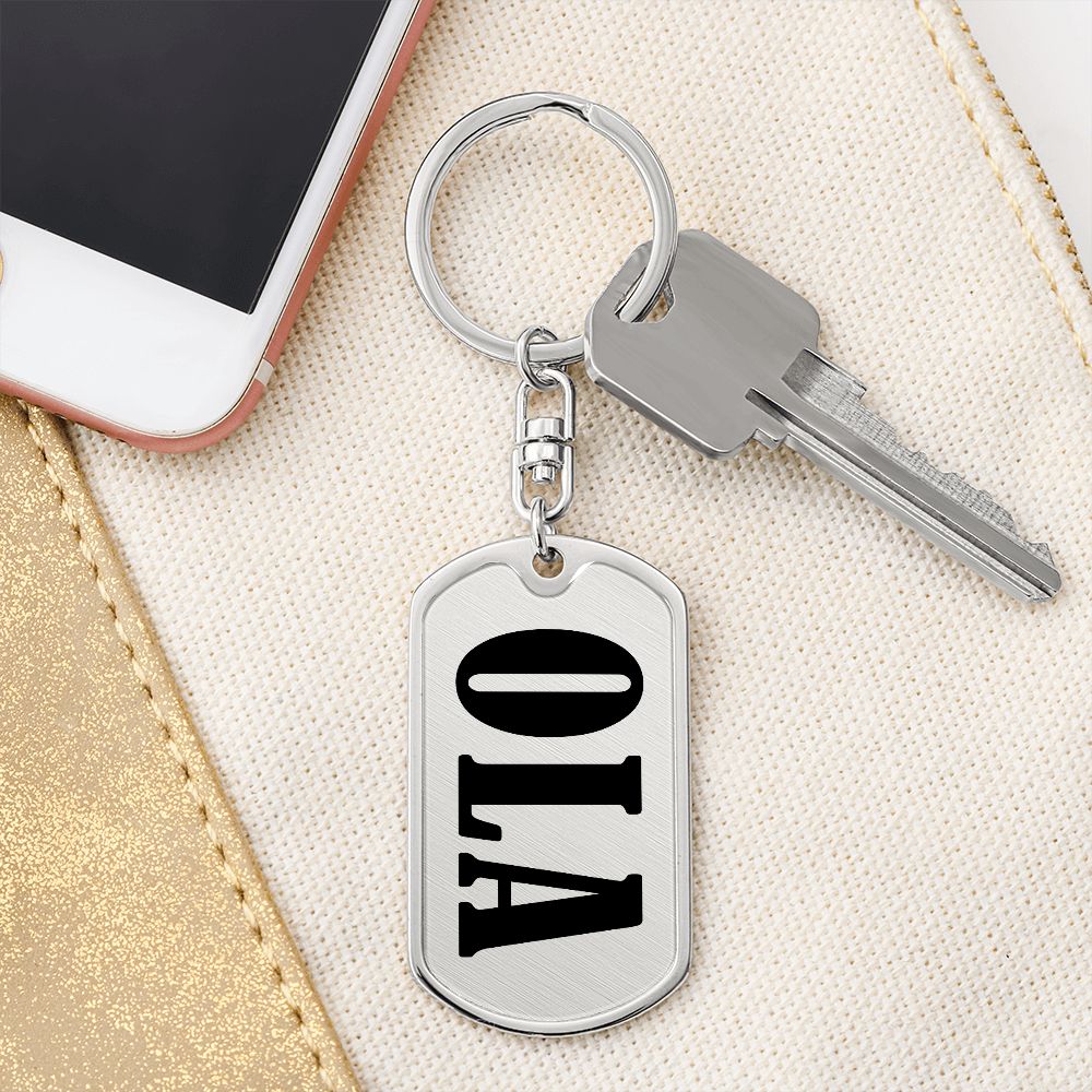 Ola v01 - Luxury Dog Tag Keychain