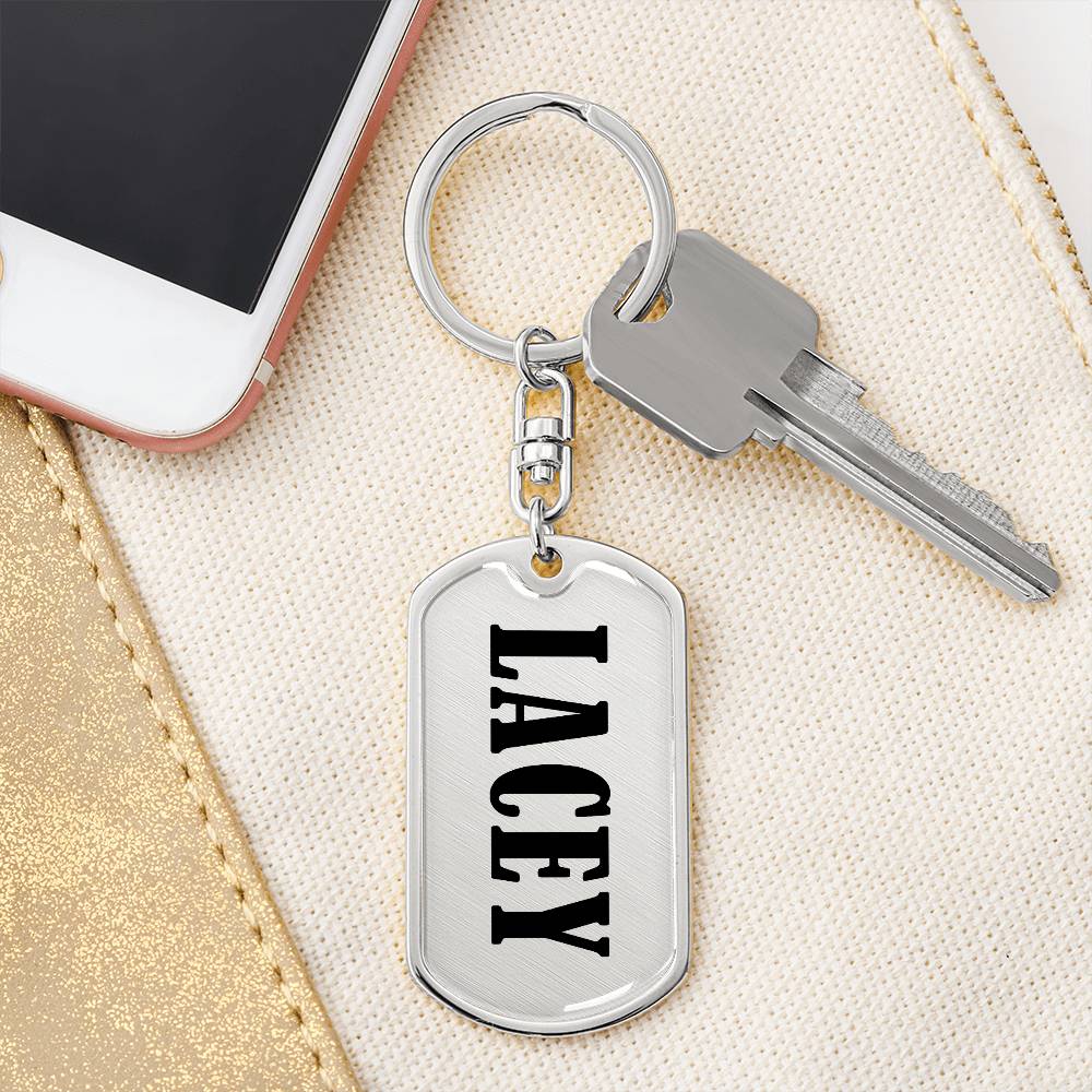 Lacey v01 - Luxury Dog Tag Keychain