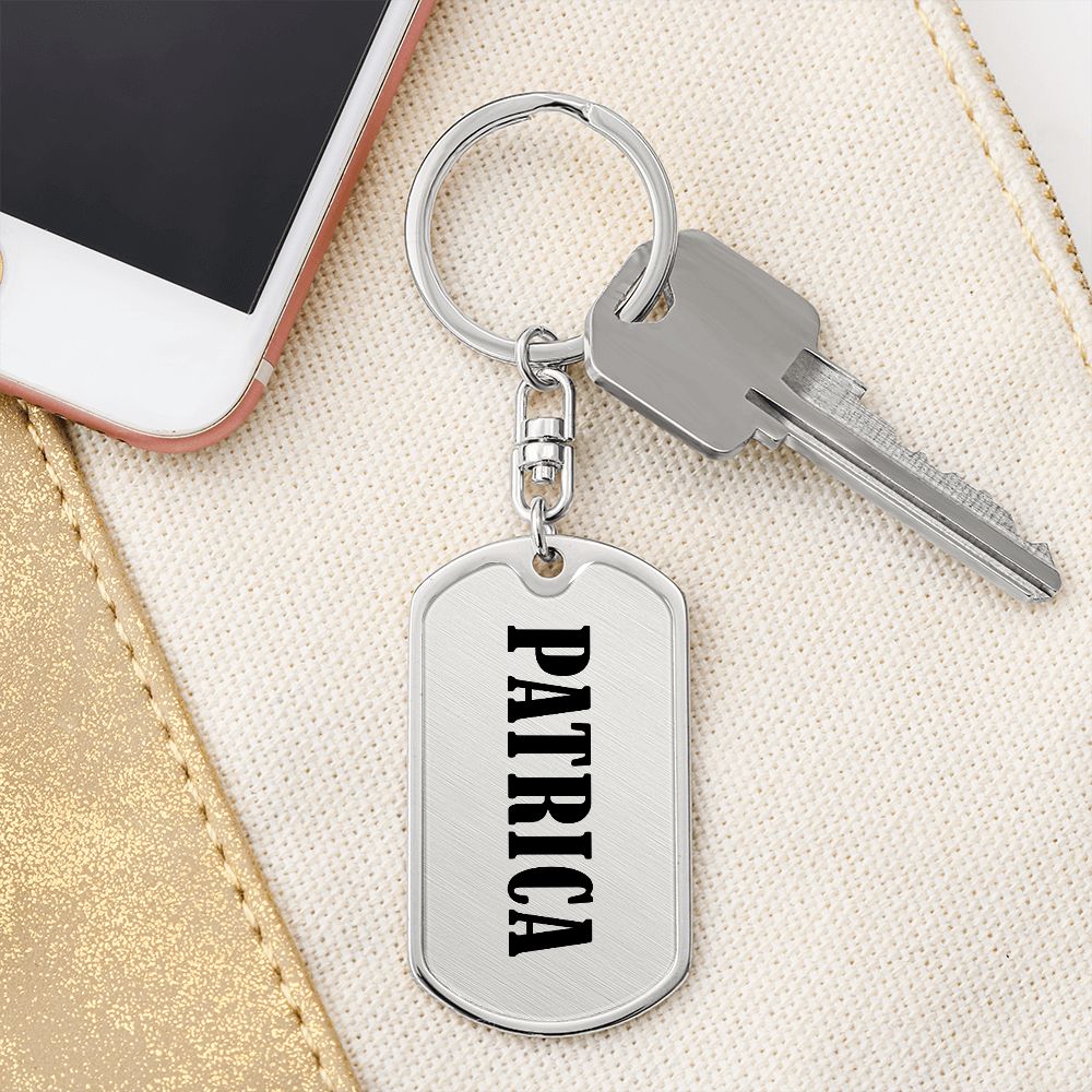 Patrica v01 - Luxury Dog Tag Keychain