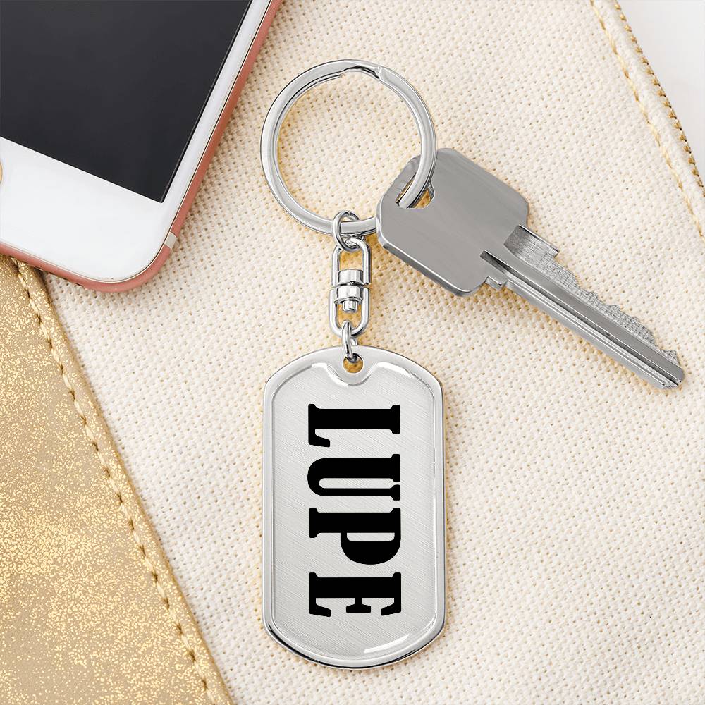 Lupe v01 - Luxury Dog Tag Keychain