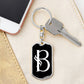 Initial B v001-13 - Luxury Dog Tag Keychain