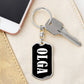 Olga v01w - Luxury Dog Tag Keychain