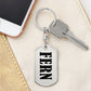 Fern v01 - Luxury Dog Tag Keychain