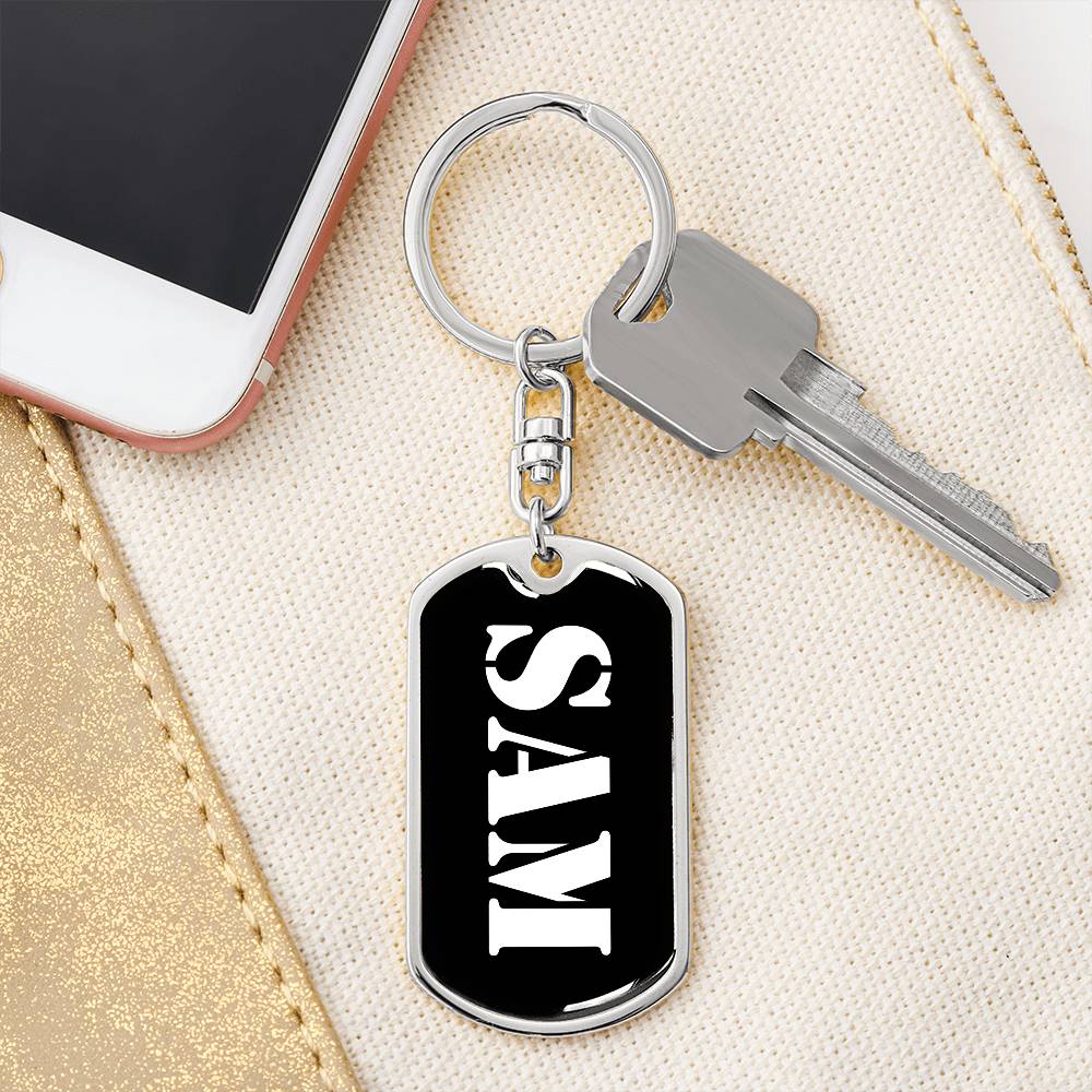 Sam v2 - Luxury Dog Tag Keychain
