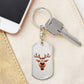 Funny Reindeer Face 03 - Luxury Dog Tag Keychain