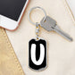 Initial U v3b - Luxury Dog Tag Keychain