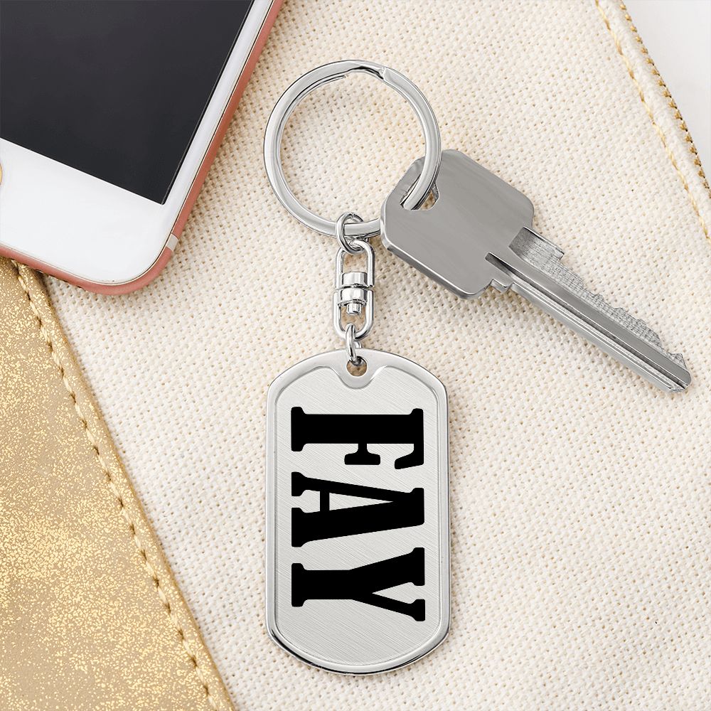 Fay v01 - Luxury Dog Tag Keychain