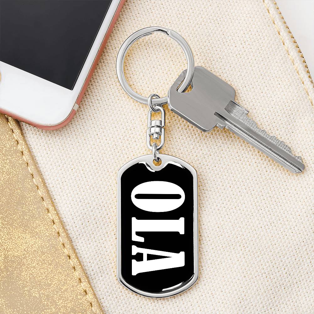 Ola v03 - Luxury Dog Tag Keychain