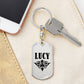 Lucy v01a - Luxury Dog Tag Keychain