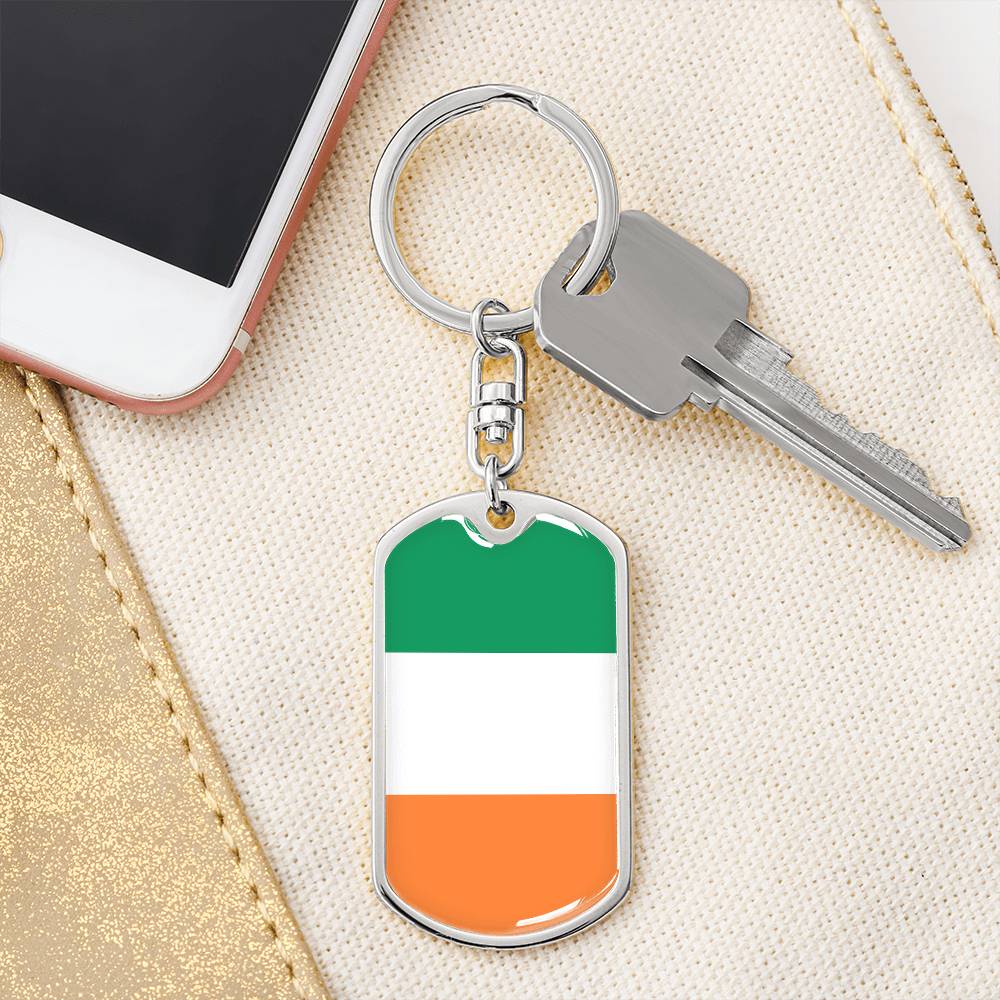 Irish Flag - Luxury Dog Tag Keychain