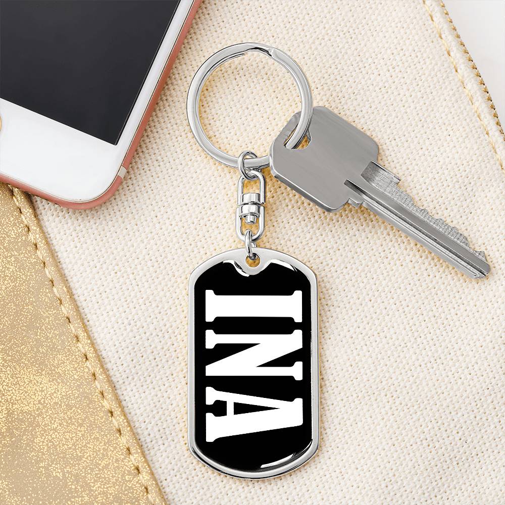 Ina v03 - Luxury Dog Tag Keychain