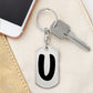 Initial U v1b - Luxury Dog Tag Keychain