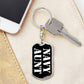 Navy Aunt v3 - Luxury Dog Tag Keychain