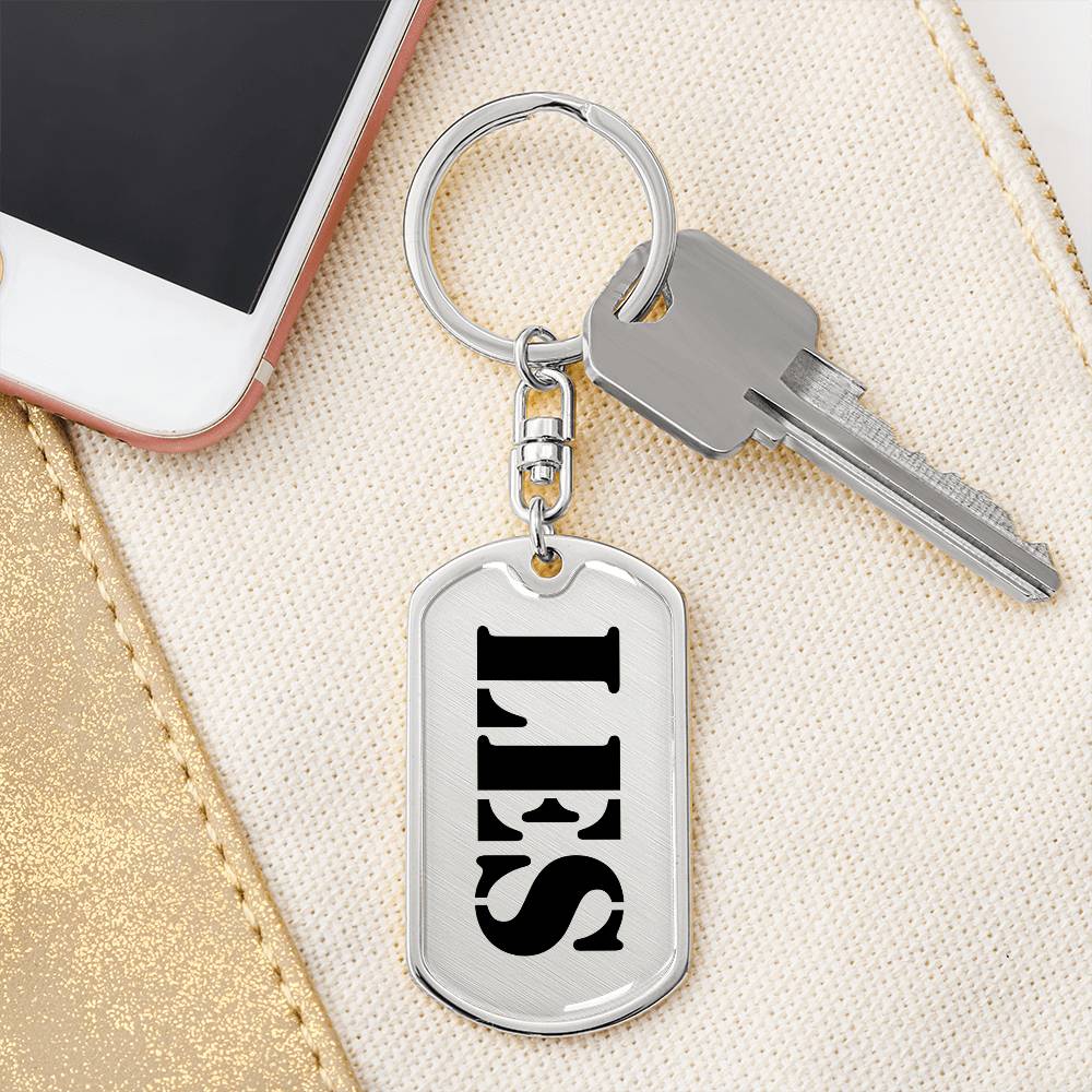 Les - Luxury Dog Tag Keychain