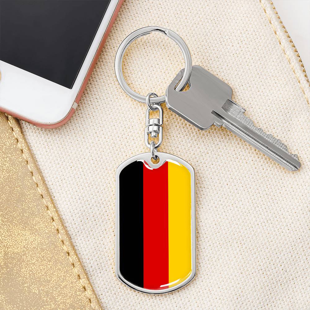 German Flag - Luxury Dog Tag Keychain
