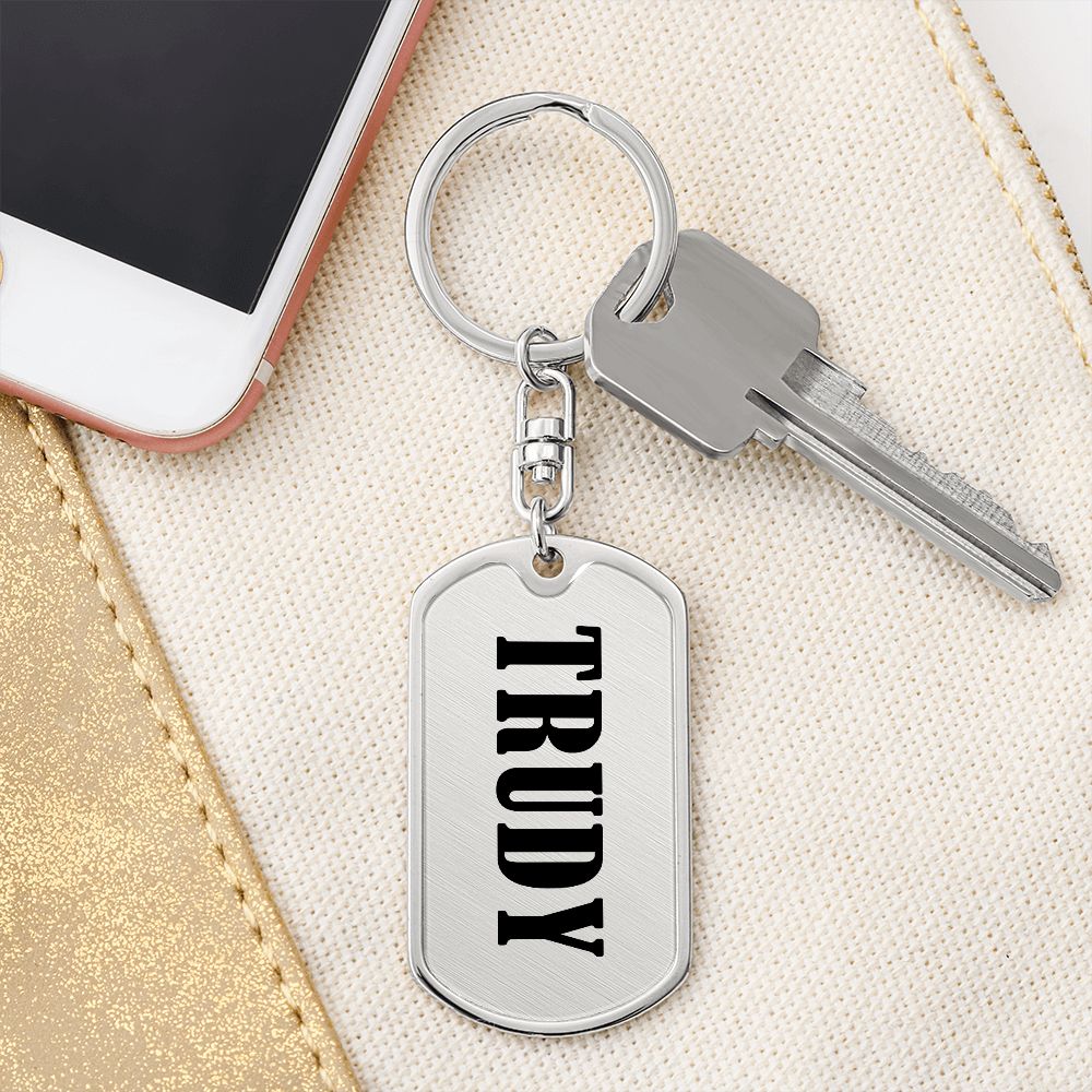 Trudy v01 - Luxury Dog Tag Keychain