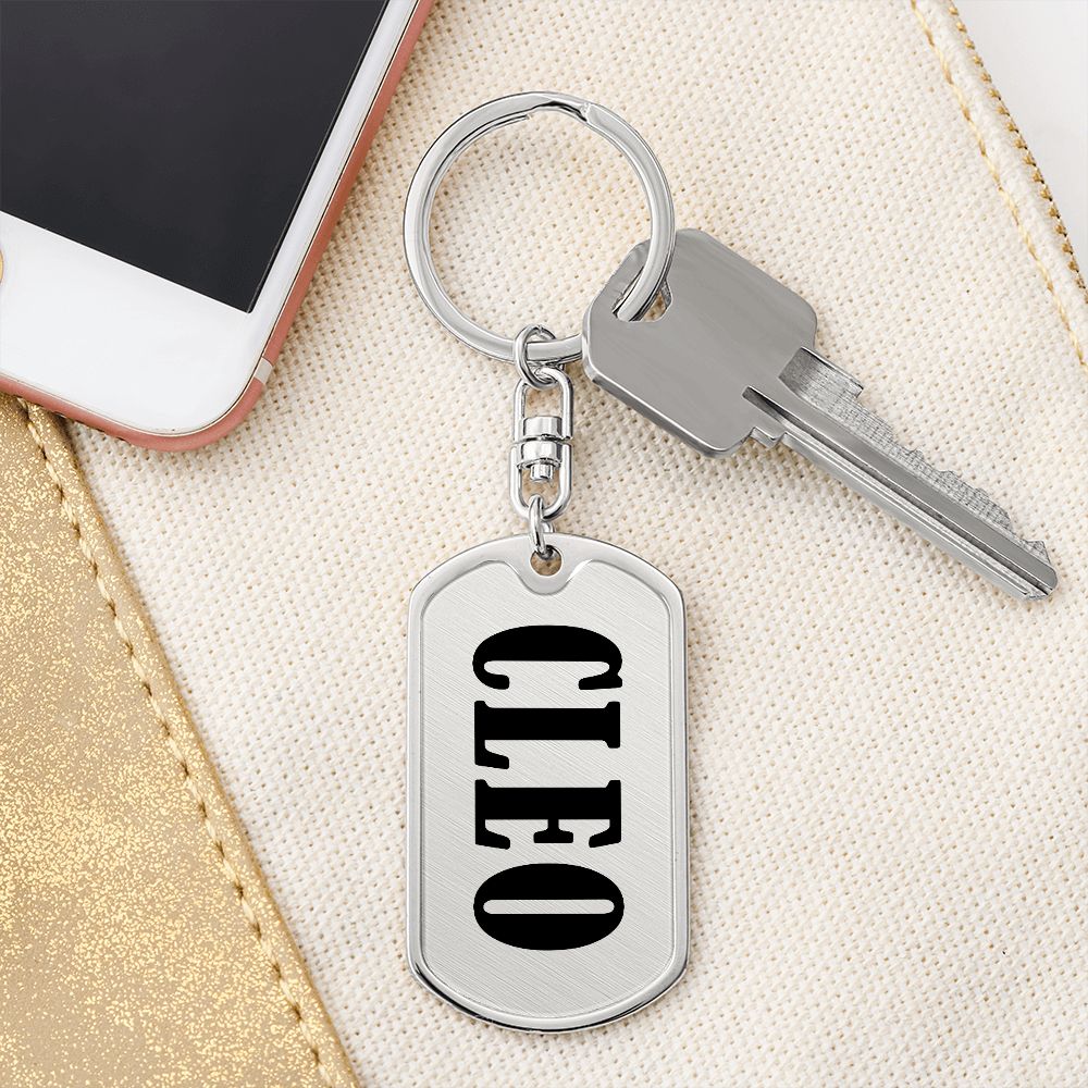 Cleo v01 - Luxury Dog Tag Keychain
