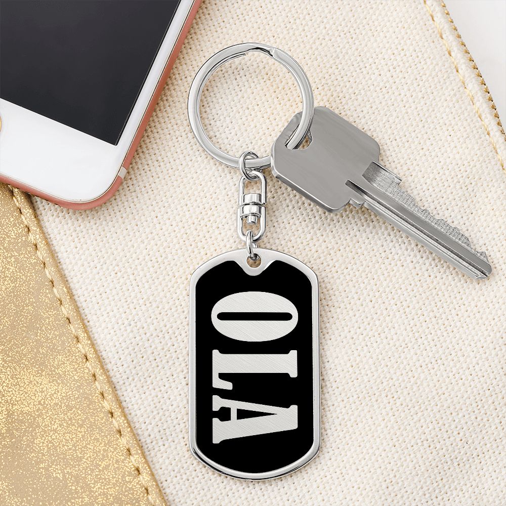 Ola v02 - Luxury Dog Tag Keychain