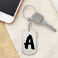 Initial A v1b - Luxury Dog Tag Keychain