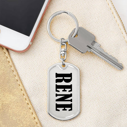 Rene v01 - Luxury Dog Tag Keychain