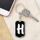 Initial H v3b - Luxury Dog Tag Keychain