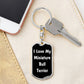Love My Miniature Bull Terrier v6 - Luxury Dog Tag Keychain