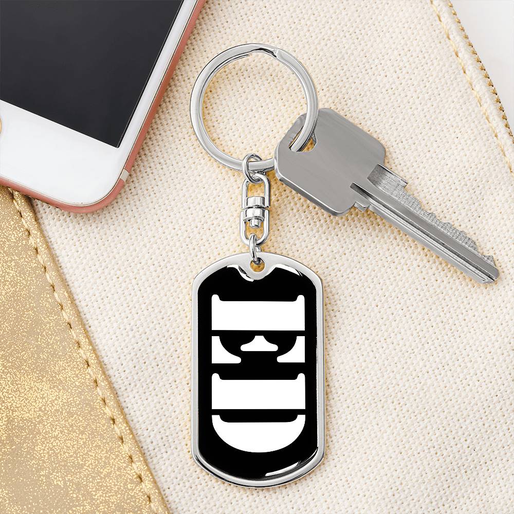 Ed v2 - Luxury Dog Tag Keychain
